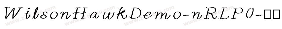 WilsonHawkDemo-nRLP0字体转换