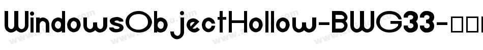 WindowsObjectHollow-BWG33字体转换