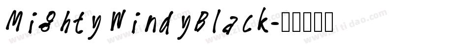 MightyWindyBlack字体转换