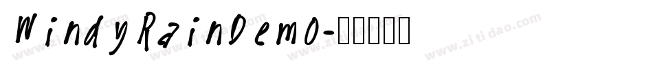 WindyRainDemo字体转换