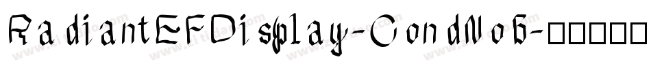 RadiantEFDisplay-CondNo6字体转换