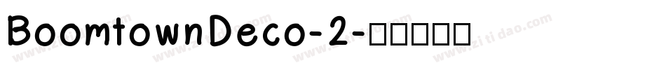 BoomtownDeco-2字体转换