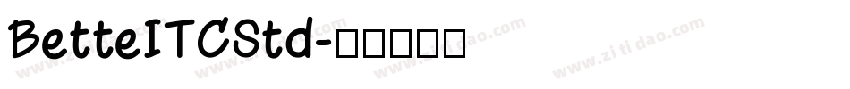 BetteITCStd字体转换