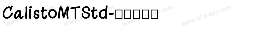 CalistoMTStd字体转换