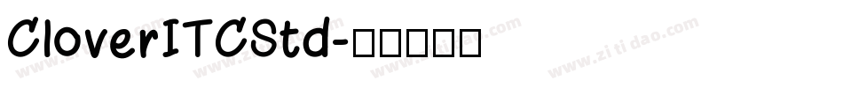 CloverITCStd字体转换