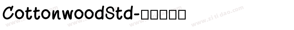 CottonwoodStd字体转换