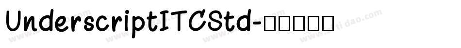 UnderscriptITCStd字体转换