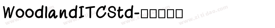 WoodlandITCStd字体转换