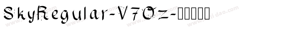 SkyRegular-V7Oz字体转换
