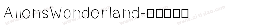 AllensWonderland字体转换