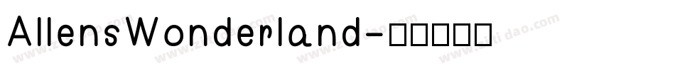 AllensWonderland字体转换