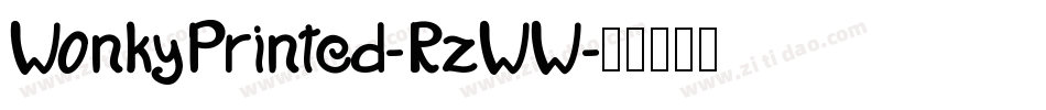 WonkyPrinted-RzWW字体转换