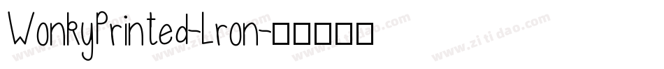 WonkyPrinted-Lron字体转换