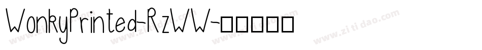 WonkyPrinted-RzWW字体转换