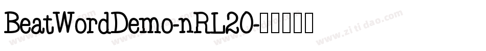 BeatWordDemo-nRL20字体转换