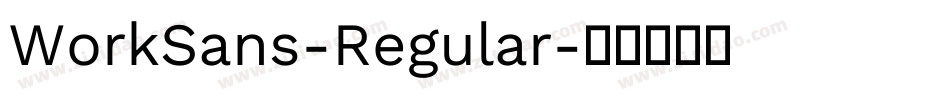 WorkSans-Regular字体转换