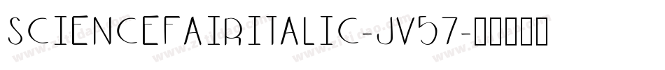 ScienceFairItalic-JV57字体转换