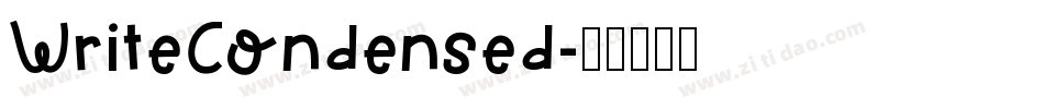 WriteCondensed字体转换