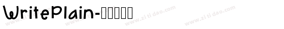 WritePlain字体转换