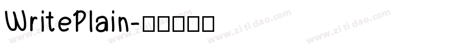 WritePlain字体转换