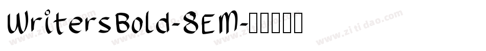 WritersBold-8EM字体转换
