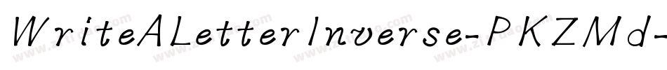 WriteALetterInverse-PKZMd字体转换