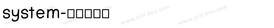 system字体转换