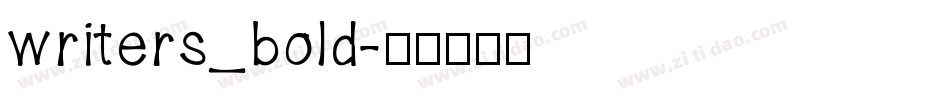 writers_bold字体转换