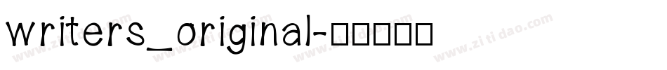 writers_original字体转换