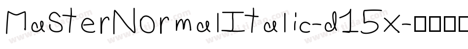 MasterNormalItalic-d15x字体转换