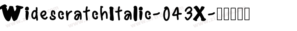 WidescratchItalic-043X字体转换