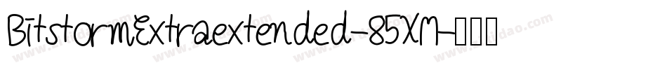 BitstormExtraextended-85XM字体转换