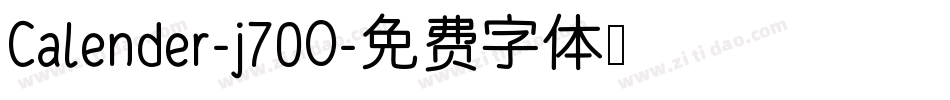 Calender-j70O字体转换