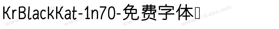 KrBlackKat-1n70字体转换