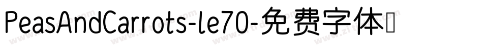PeasAndCarrots-le70字体转换