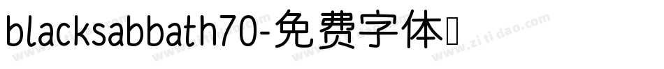 blacksabbath70字体转换