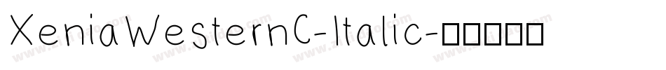 XeniaWesternC-Italic字体转换