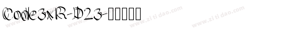 Code3xR-D23字体转换