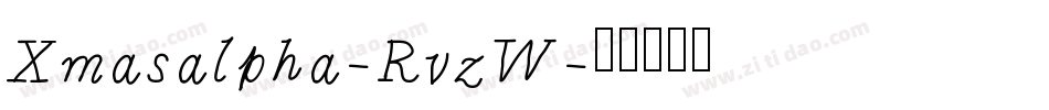 Xmasalpha-RvzW字体转换