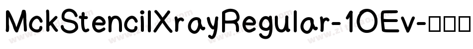MckStencilXrayRegular-1OEv字体转换