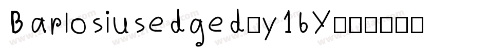 Barlosiusedged-y16Y字体转换