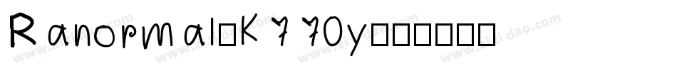 Ranormal-K770y字体转换