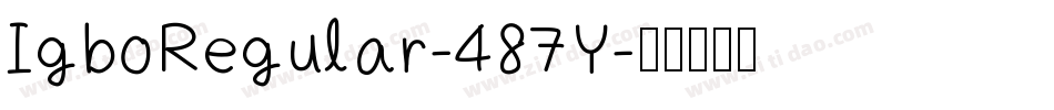 IgboRegular-487Y字体转换