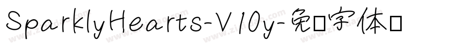 SparklyHearts-V10y字体转换