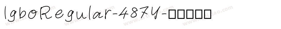 IgboRegular-487Y字体转换