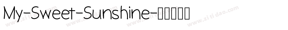 My-Sweet-Sunshine字体转换