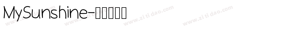 MySunshine字体转换