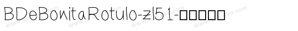 BDeBonitaRotulo-zl51字体转换