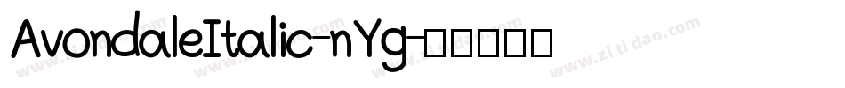 AvondaleItalic-nYg字体转换