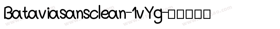 Bataviasansclean-1vYg字体转换